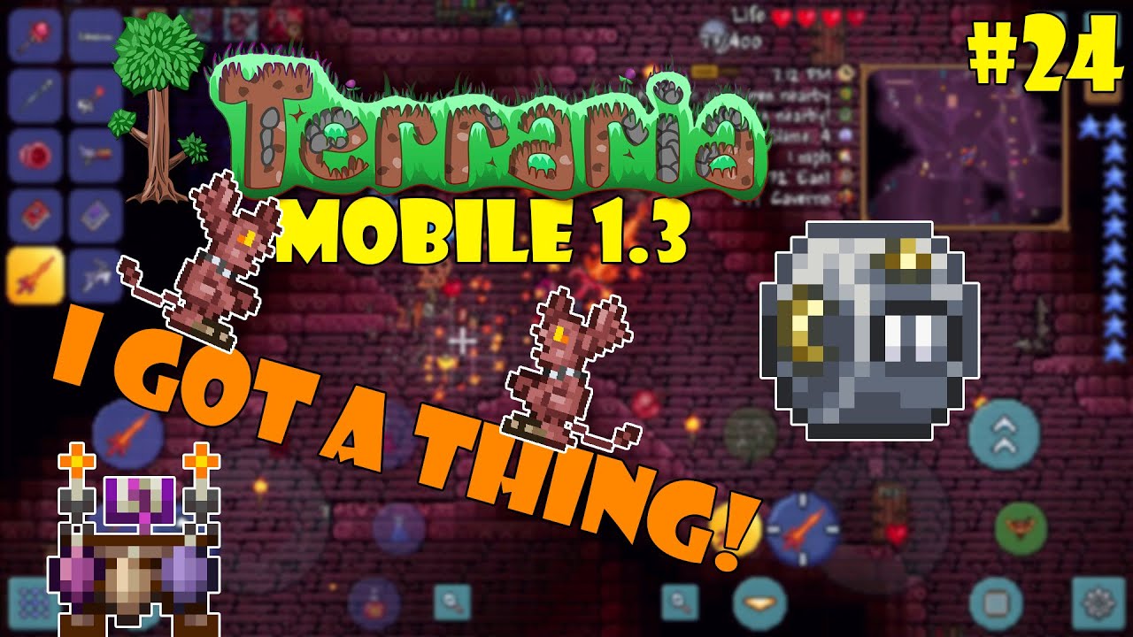 Let's Play Terraria (1.3) Mobile- DUNGEON DANGERS! Episode 24