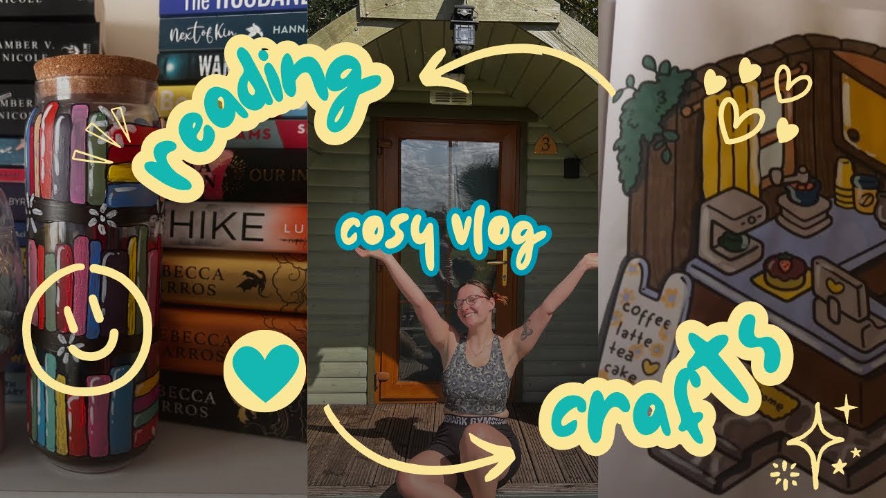 the cosiest reading vlog 🌿🎨✏️📖  | glamping, paints, colouring and books 🫶🏼