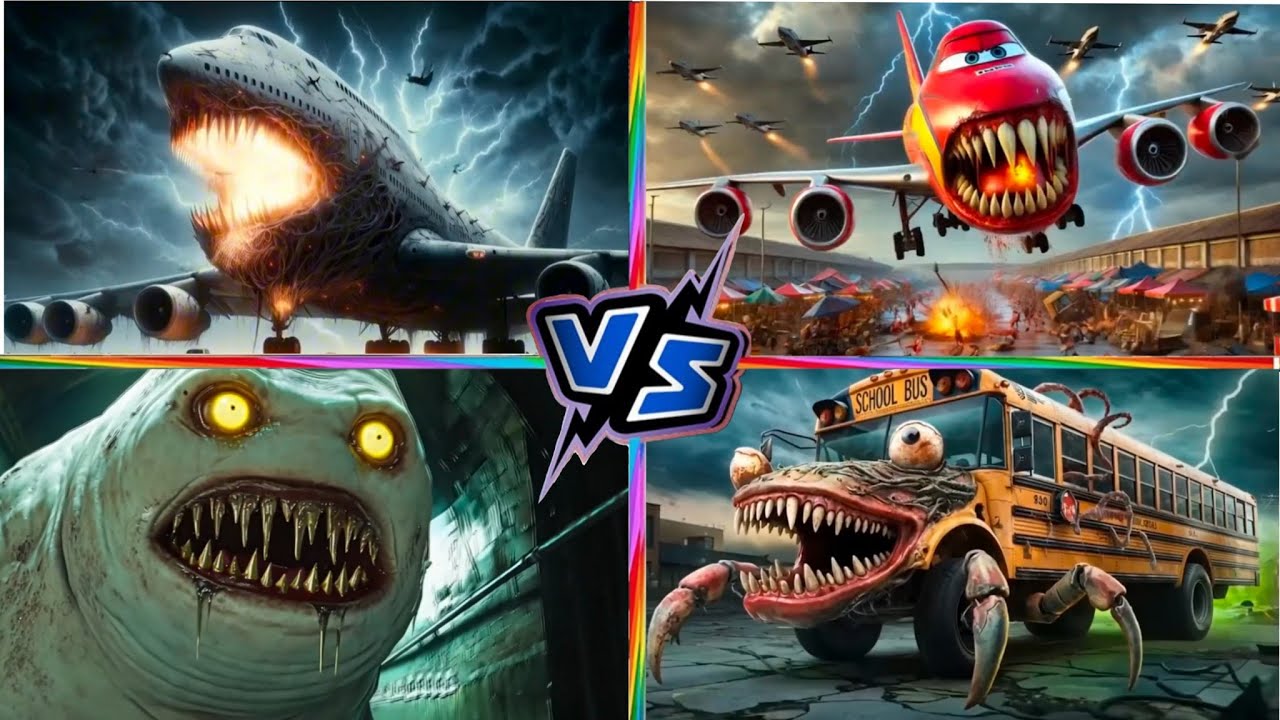 School Bus Monster VS McQueen VS Infected SKY VS Head Eater  Tiles Hop EDM Rush