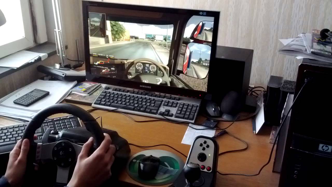 Euro Truck Simulator 2 with Logitech G27