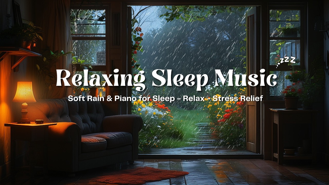 Healing Sleep Music with Gentle Rain 🎹 Soft Piano Sounds for Deep Sleep and Better Rest
