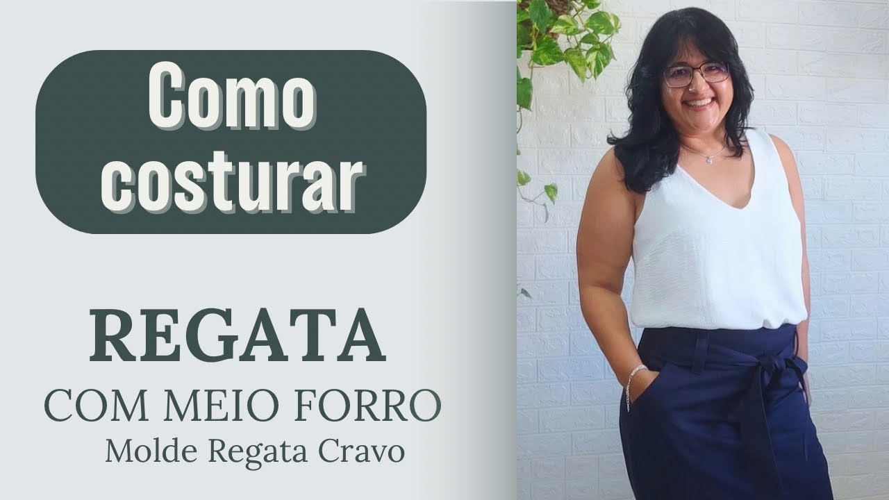 Como costurar Regata com meio forro