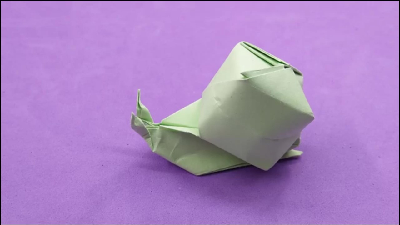 Cách gấp con ốc sên bằng giấy đơn giản | origami snail