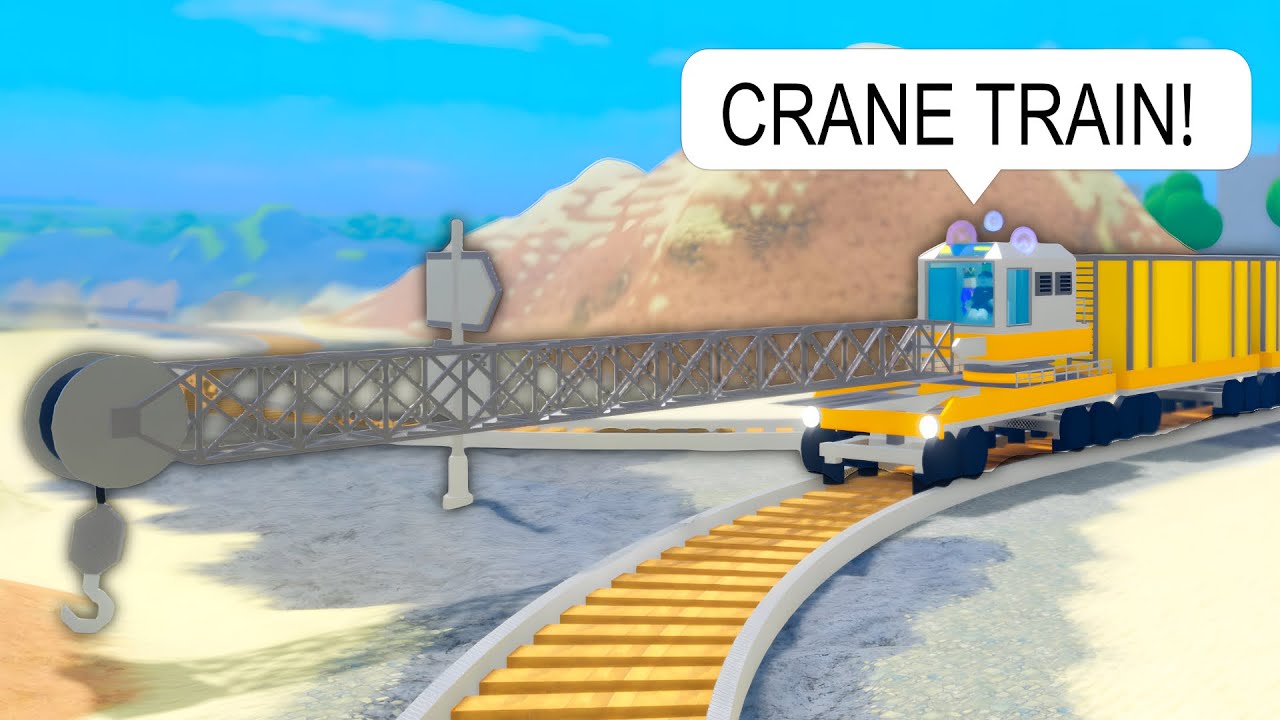 I Drive a Crane Train on Roblox BUT It's Too LONG!