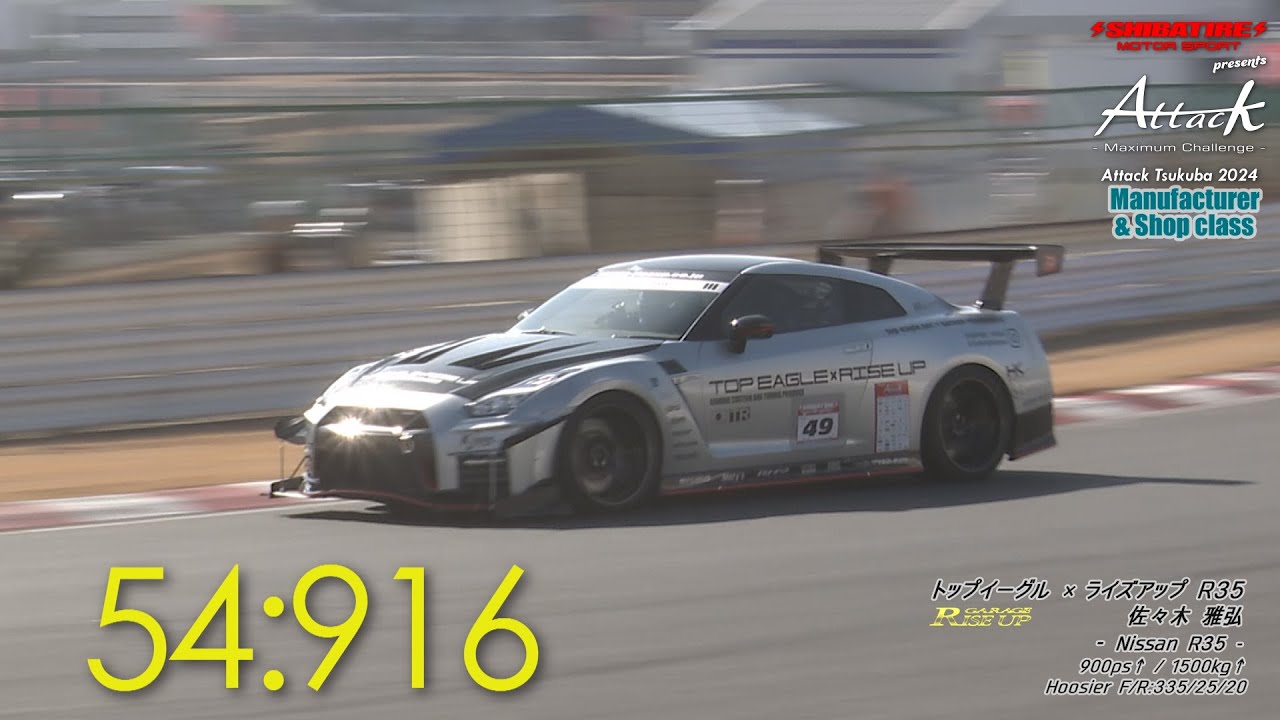 Shibatire presents Attack Tsukuba 2024 ：トップイーグル×ライズアップ R35/佐々木 雅弘[Nissan R35]