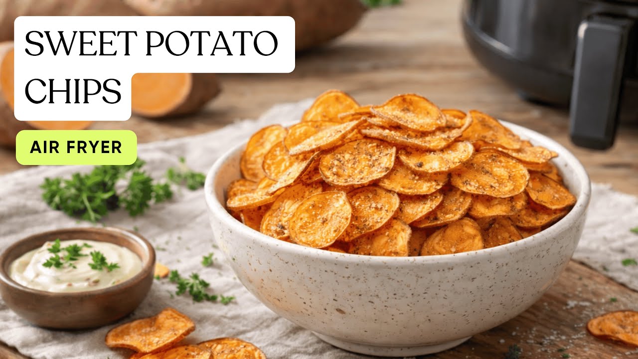Air Fryer Sweet Potato Chips Recipe (Healthy, Crispy & Tasty)