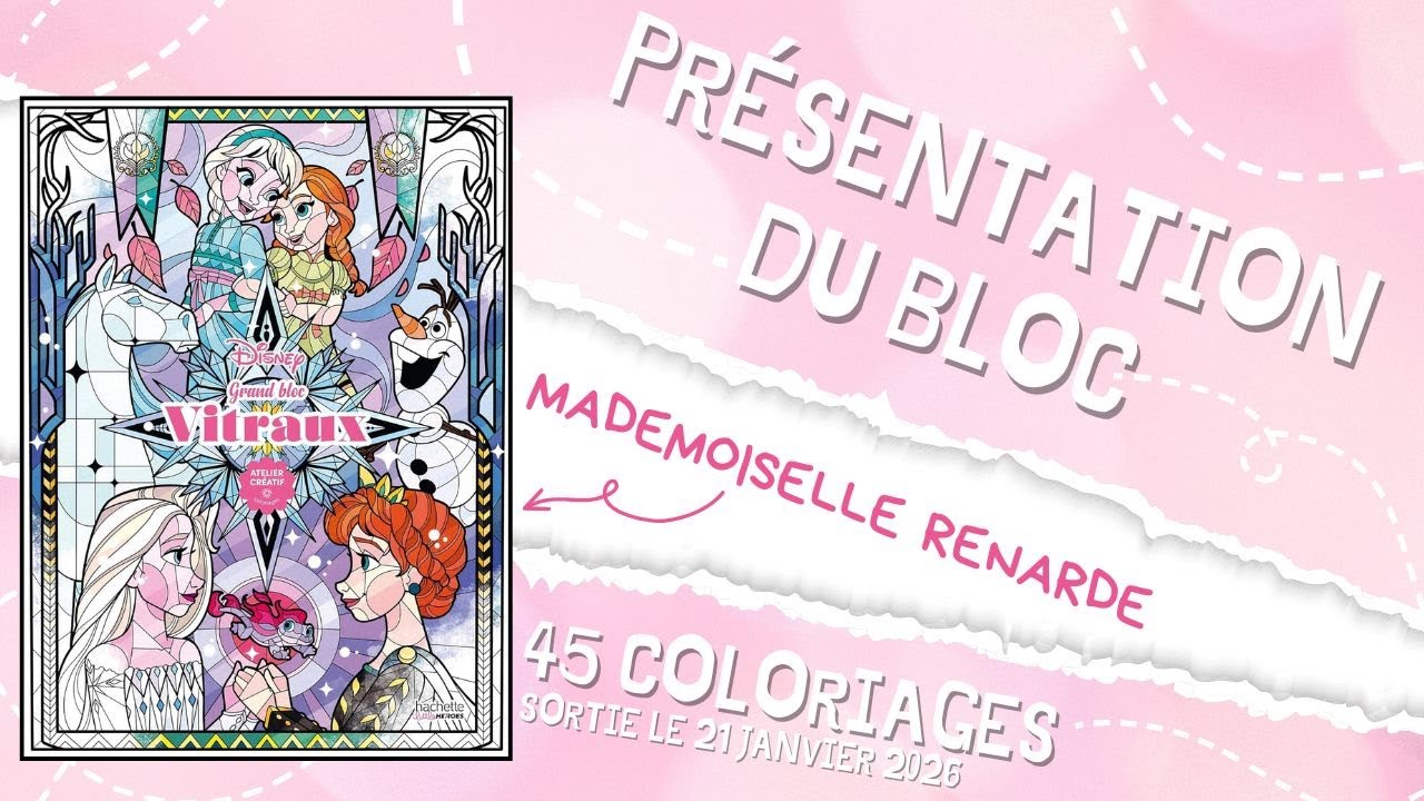 VITRAUX - Grand bloc Disney - coloriage Hachette Heroes