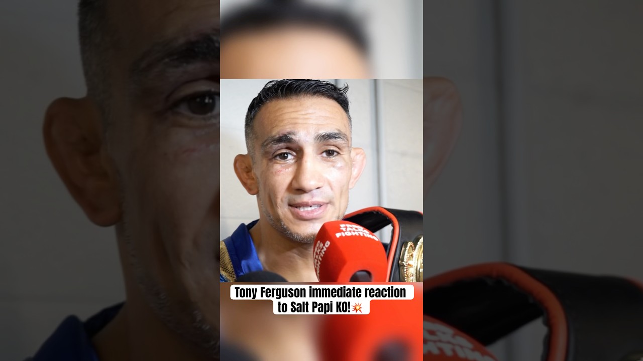 Tony Ferguson gives immediate reaction to stopping Salt Papi on Misfits Boxing