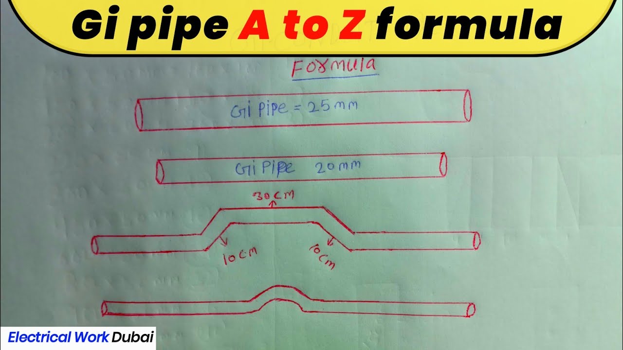Gi pipe A to Z formula || Piping formula || gi pipe fitting electric uae || gi conduit installation