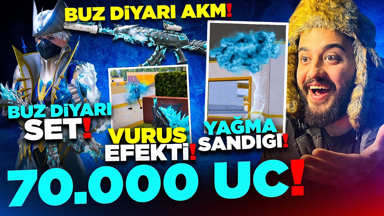 VURMA EFEKTLİ BUZ DİYARI 70.000 FULLEDİK! GELMİŞ GEÇMİŞ EN İYİ DESEN?! PUBG Mobile
