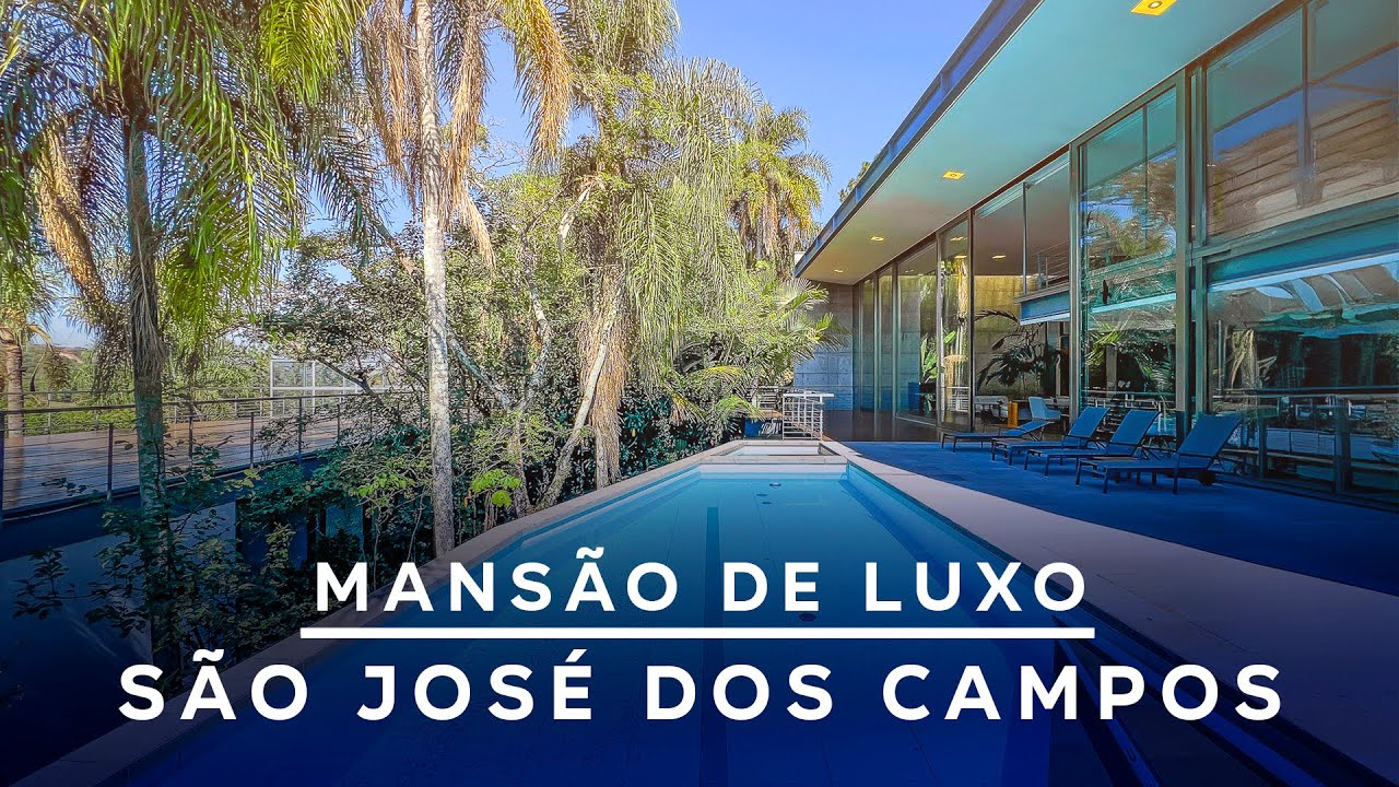 MANSÃO DE LUXO COM ARQUITETURA PREMIADA À VENDA EM CONDOMÍNIO FECHADO – SÃO JOSÉ DOS CAMPOS-SP