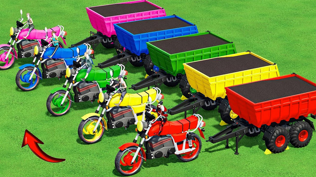 Work with Colors! BIG Honda MOTORS and BIG TRANSPOPRT on Spiral Sridge Stunt Ride! FS22