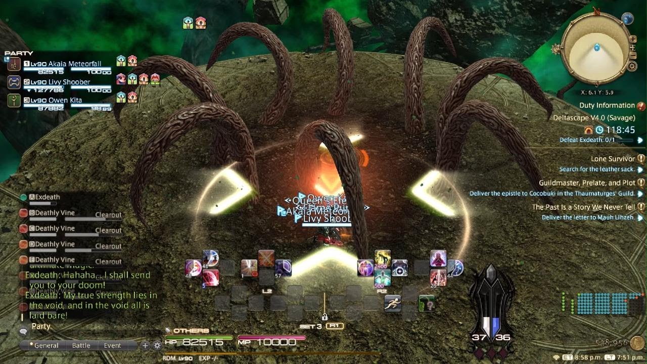 FFXIV: Exdeath Savage Unsynced - RDM, WHM, WAR