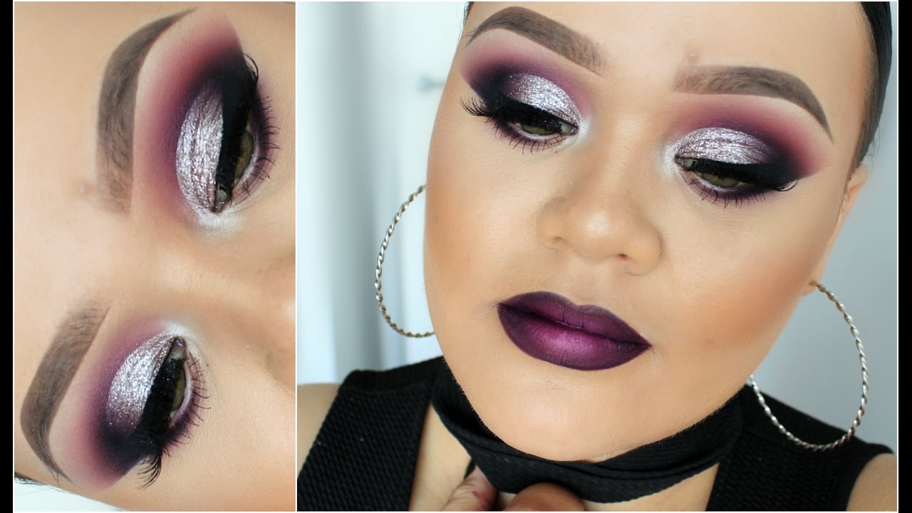 Dramatic Cut Crease & Purple Ombre Lip ♡ Makeup Tutorial