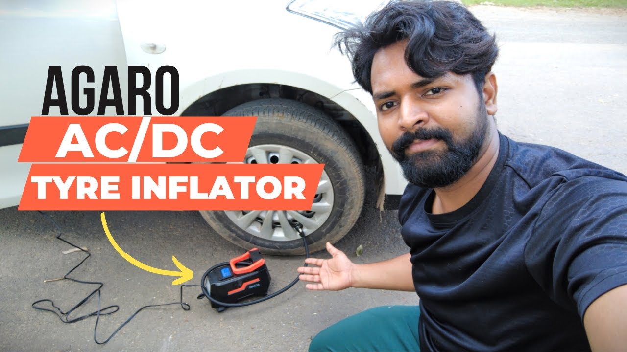 AGARO TI2157 - Portable Tyre Inflator with Dual Power Inputs!!⚡