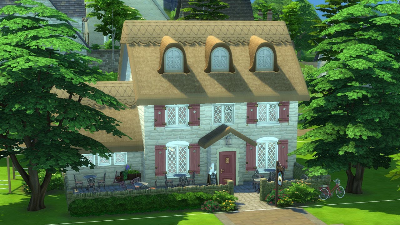 i built a cottage themed restaurant in the sims