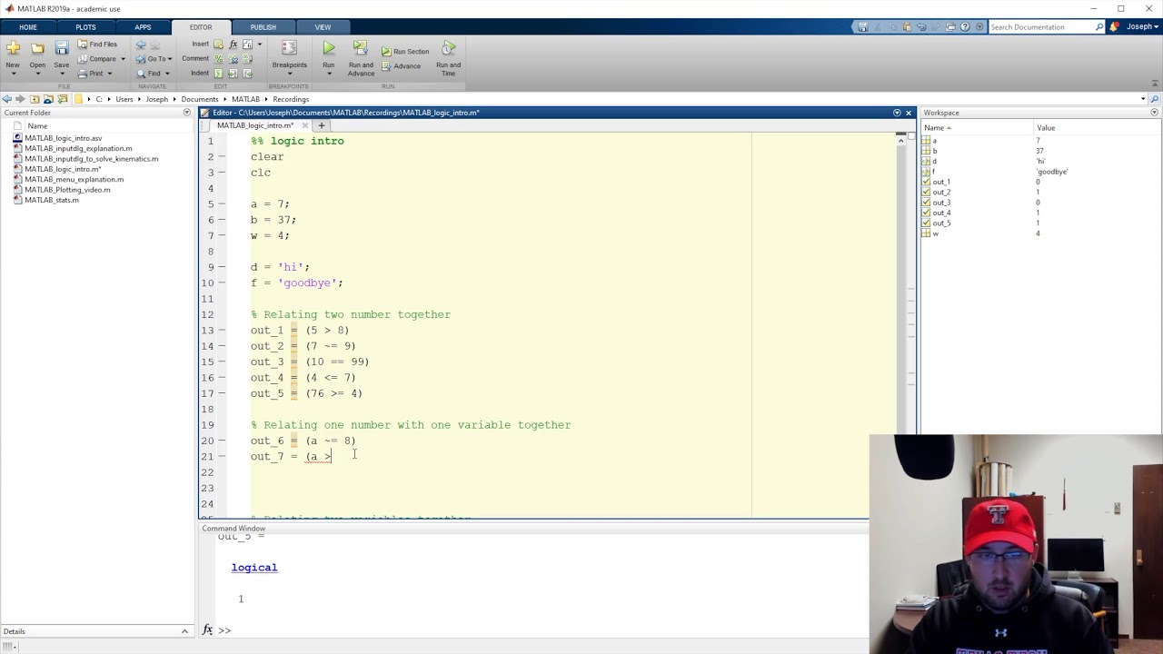 MATLAB Logic Introduction