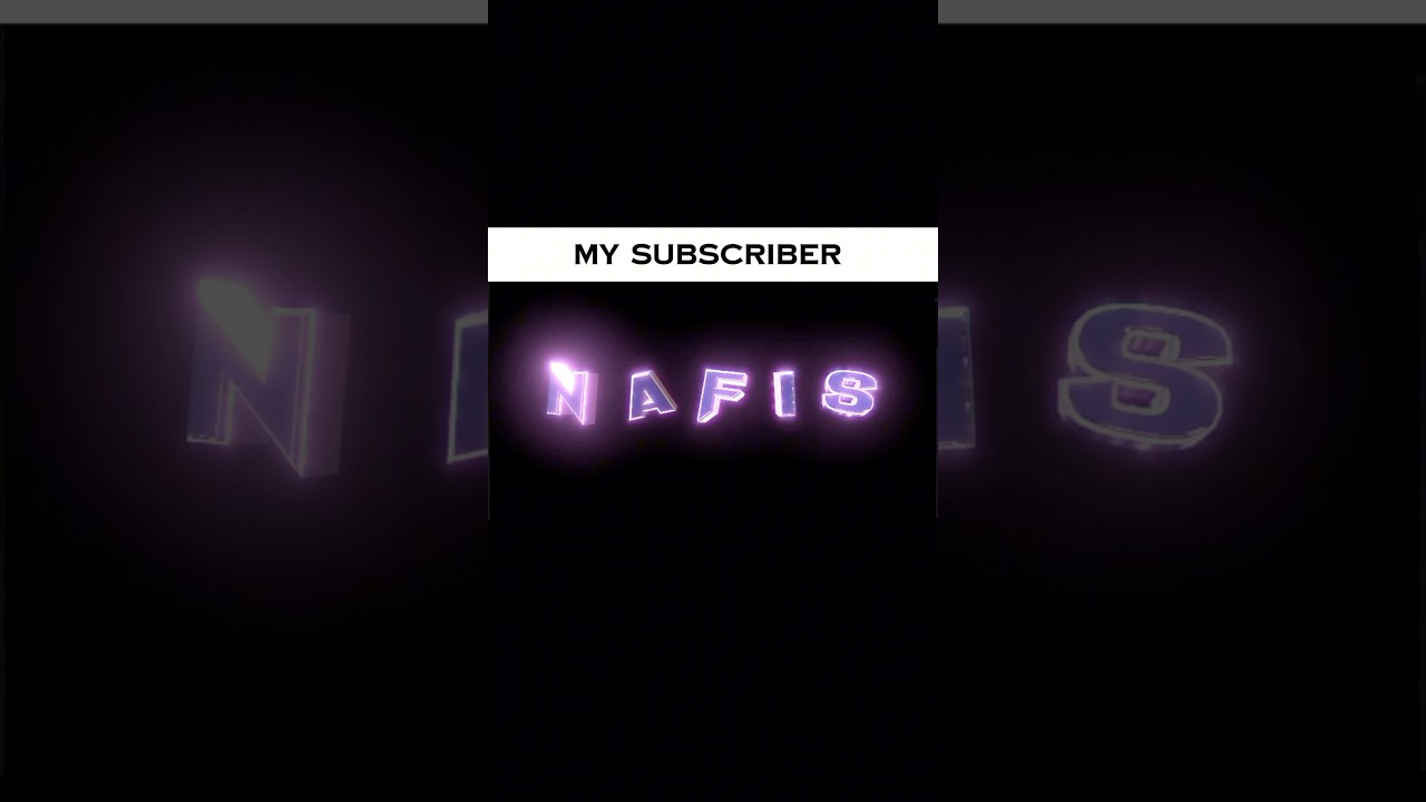 My on subscriber he  requested me to make 3D text for him ❤️‍🩹