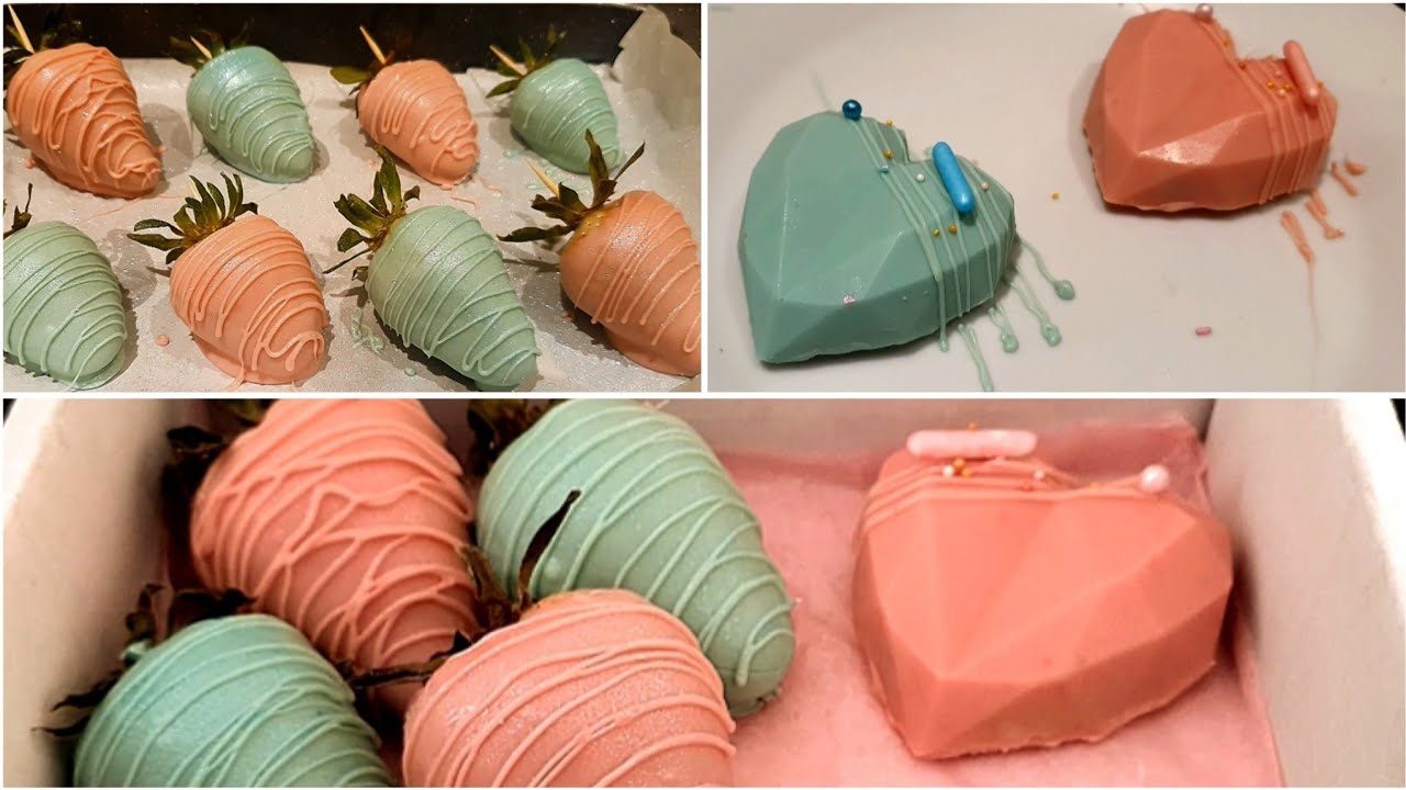 Chocolate Covered Hearts And Strawberries Treat Box