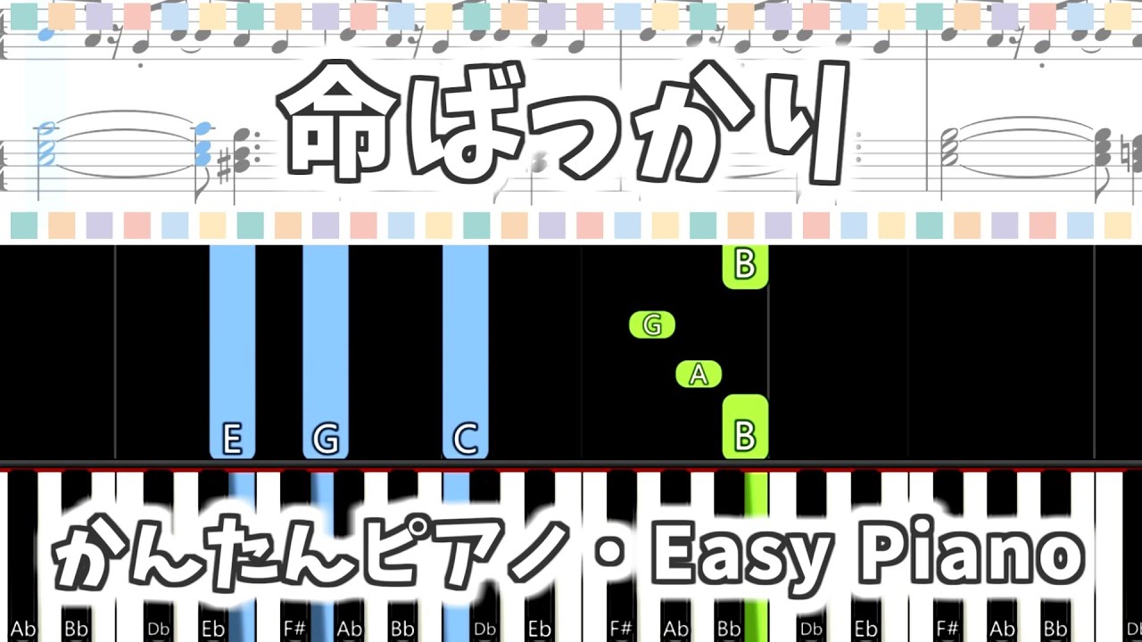 【簡単ピアノ楽譜】命ばっかり - ぬゆり (練習用) / It's Just Life - nulut | Easy Piano Tutorial