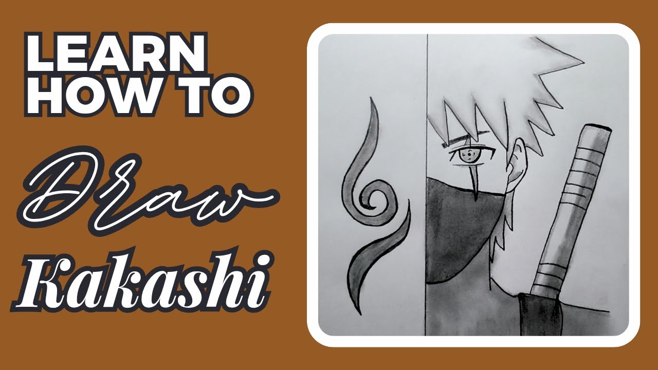 Kakashi drawing | How to draw Kakashi Hatake Half Face | Ninja drawing | Naruto | Anime drawing easy