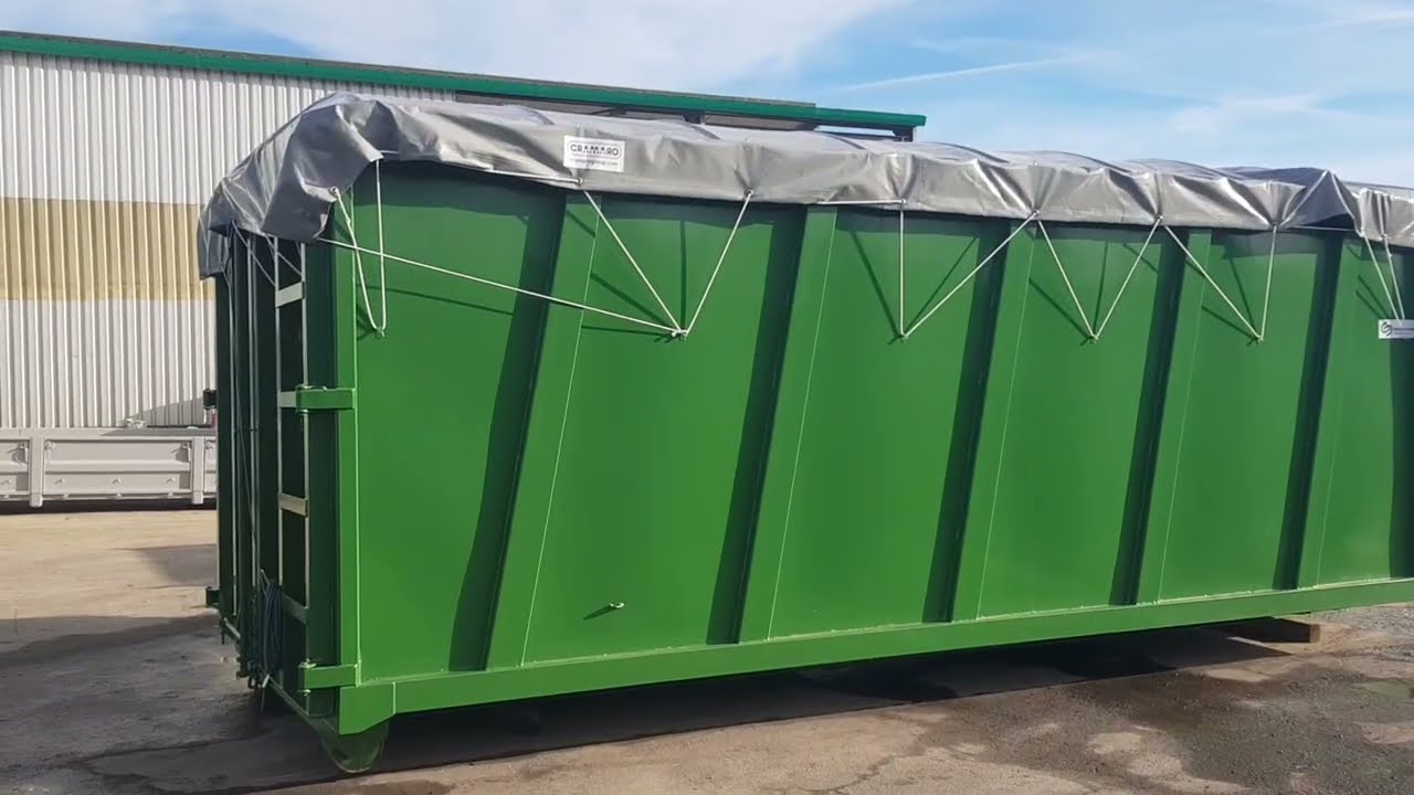 Démonstration de système de bâchage Scarr-Lab sur benne grand volume