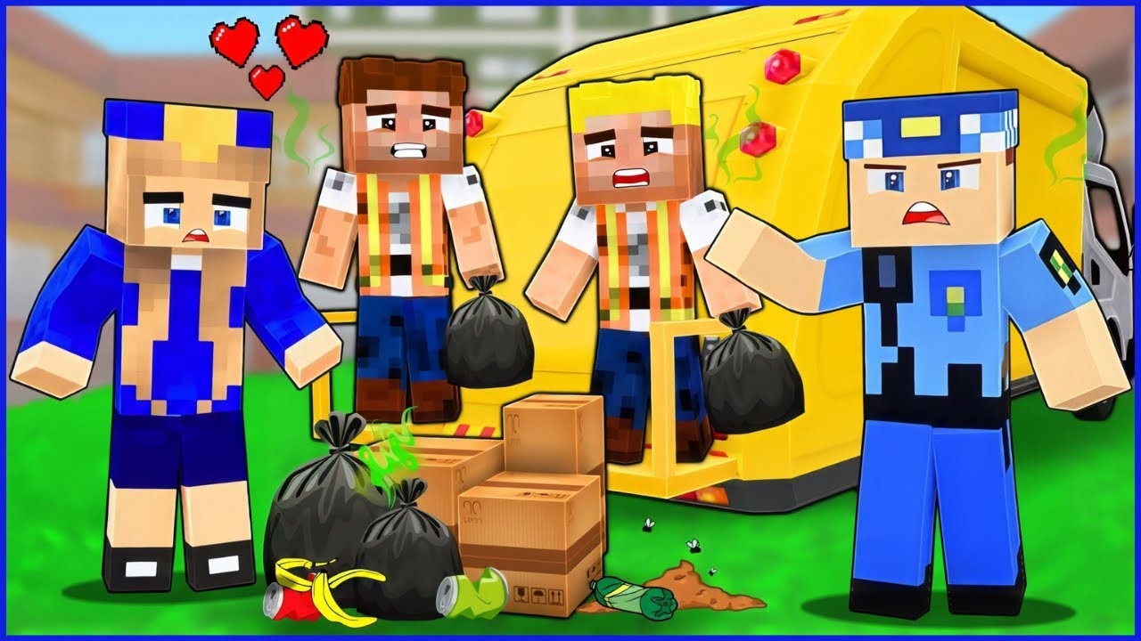 KEREM KOMİSER VE ASLI POLİS ÇÖPÇÜ EFEKAN VE ALİYİ EVLAT EDİNDİ! 🥳 - Minecraft