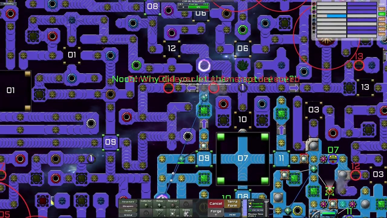 Creeper World 3 - CSM-86 RED&GREEN map 7049