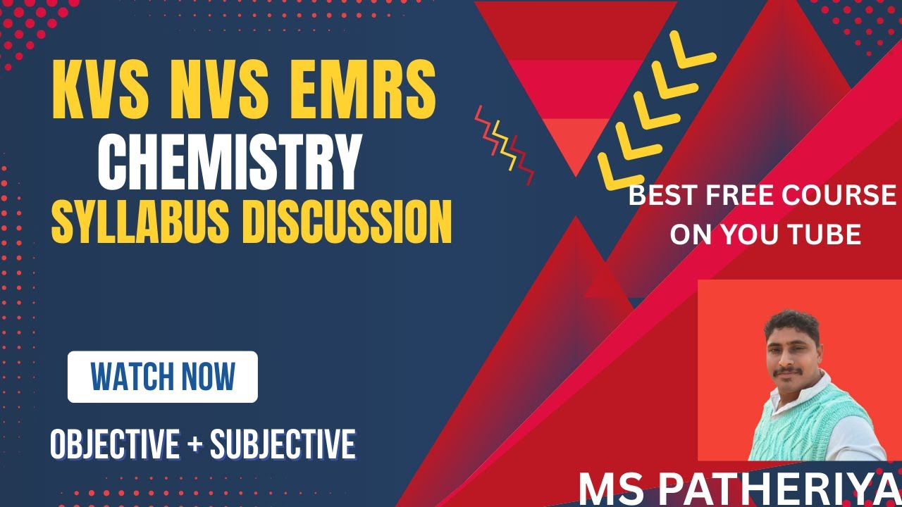 KVS NVS EMRS SYLLABUS DISCUSSION TIER -2 | CUTOFF 2026 | CHEMISTRY SYLLABUS DISCUSSION