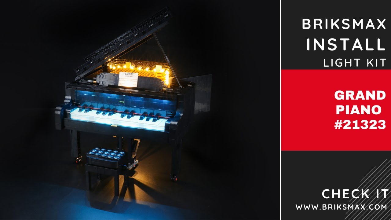 【BX350 Installation Video】BriksMax Light kit for Lego Grand Piano 21323