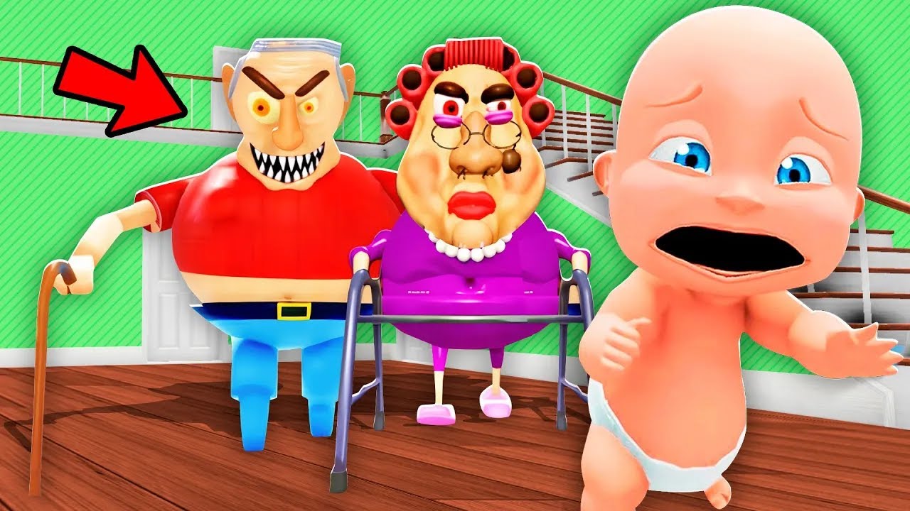 Baby Escapes EVIL GRANDPARENTS!!