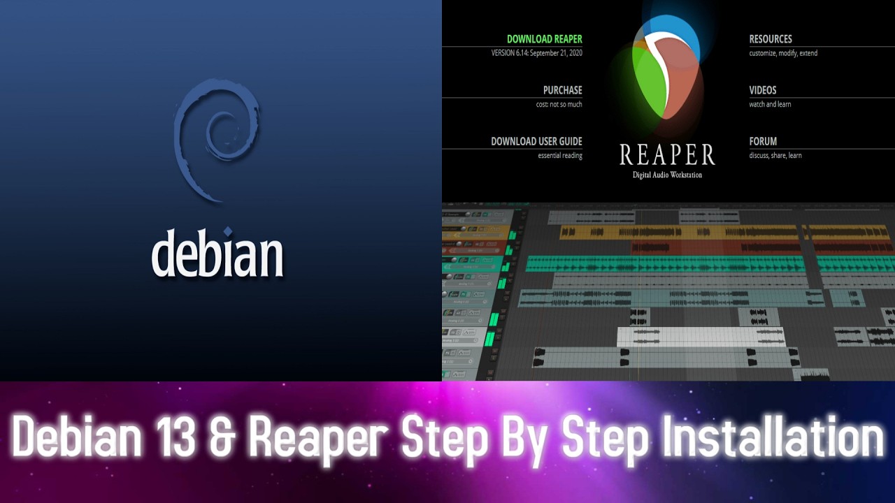 Step by Step Install of Debian 13 and Reaper