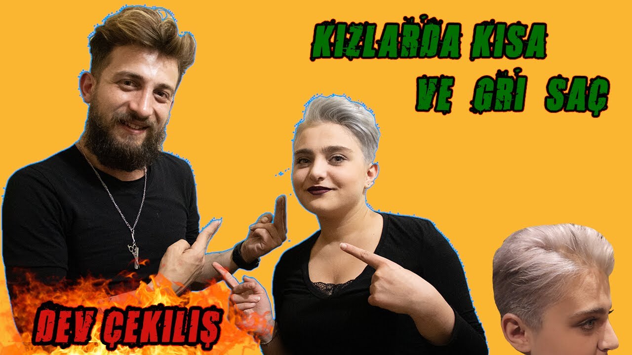 KIZLARDA KISA VE BUZ GRİSİ SAÇ... (DEV ÇEKİLİŞ))