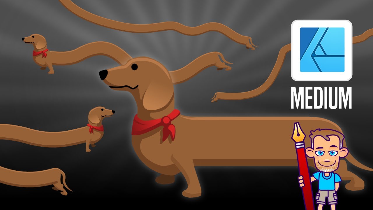 Affinity Designer Tutorial - Play with Texture Image Brush Designs - a Dachshund Brush