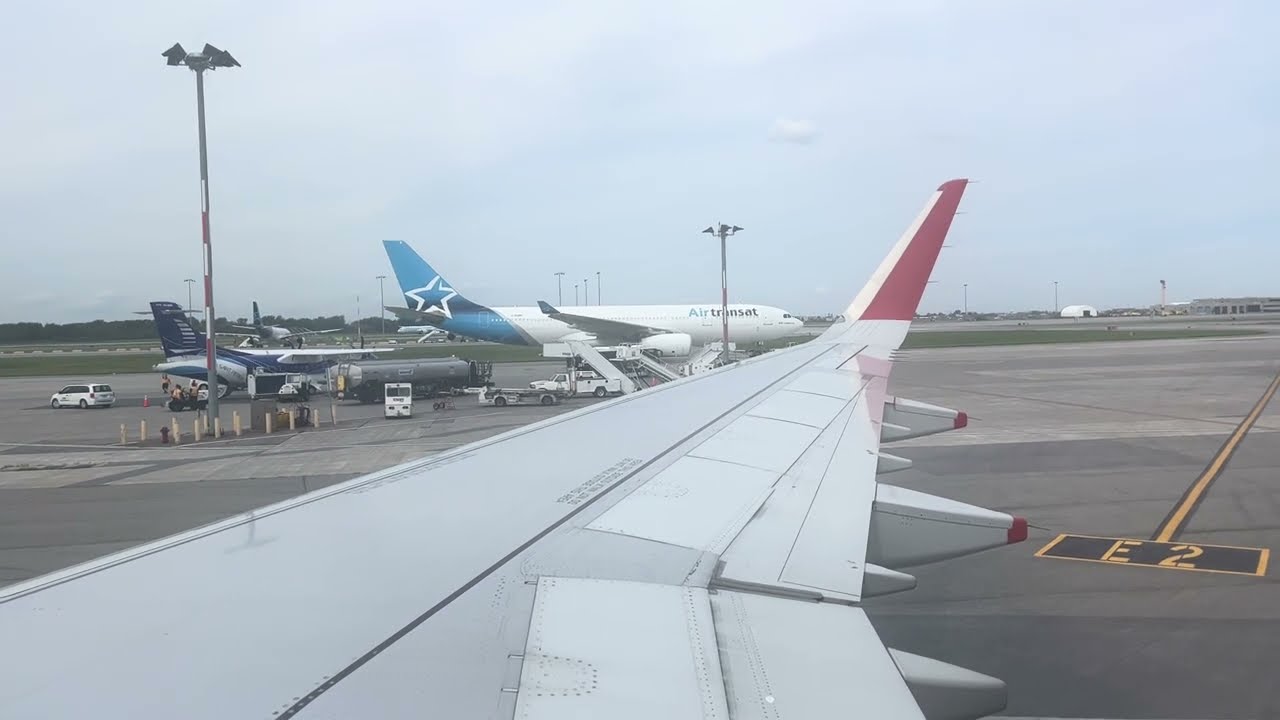 Air Canada Rouge A321-211 Montreal Trudeau Intl Airport (CYUL) |  Pushback, Taxi and Takeoff [4K]