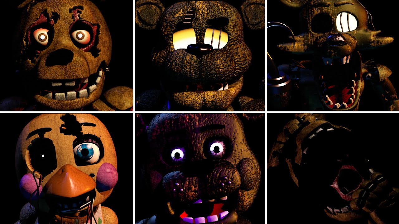 Five Nights at Freddy's 3 Beta - All Jumpscares