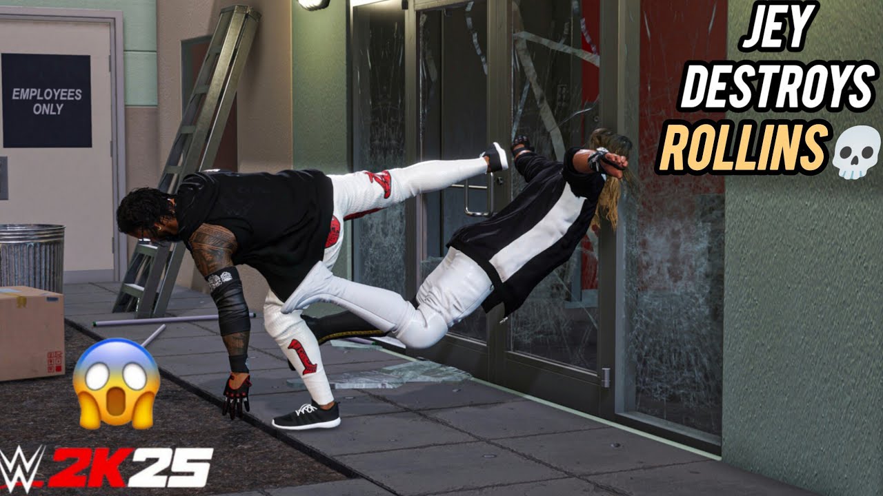 Jey Uso Destroys Seth Rollins at Backstage Brawl | WWE 2K25 Gameplay