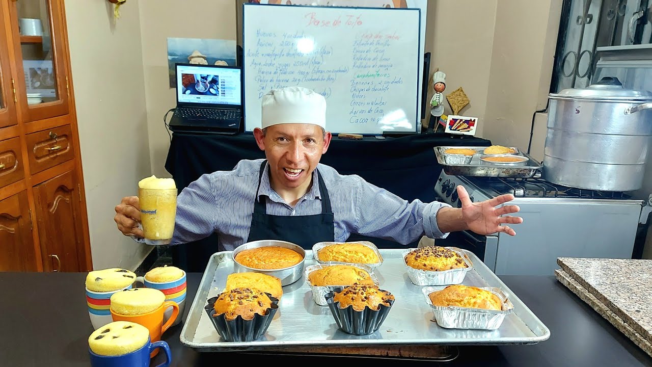 Con una sola Base de Torta Aprende a preparar distintos sabores, Clase en vivo y en Directo