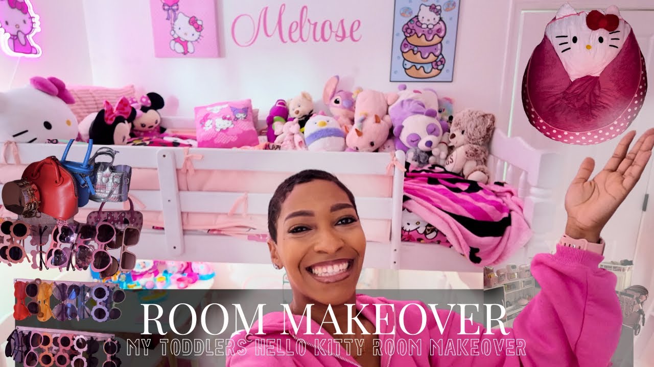 MY TODDLERS ROOM MAKEOVER | Hello Kitty Room Decor For Toddlers + Amazon Finds