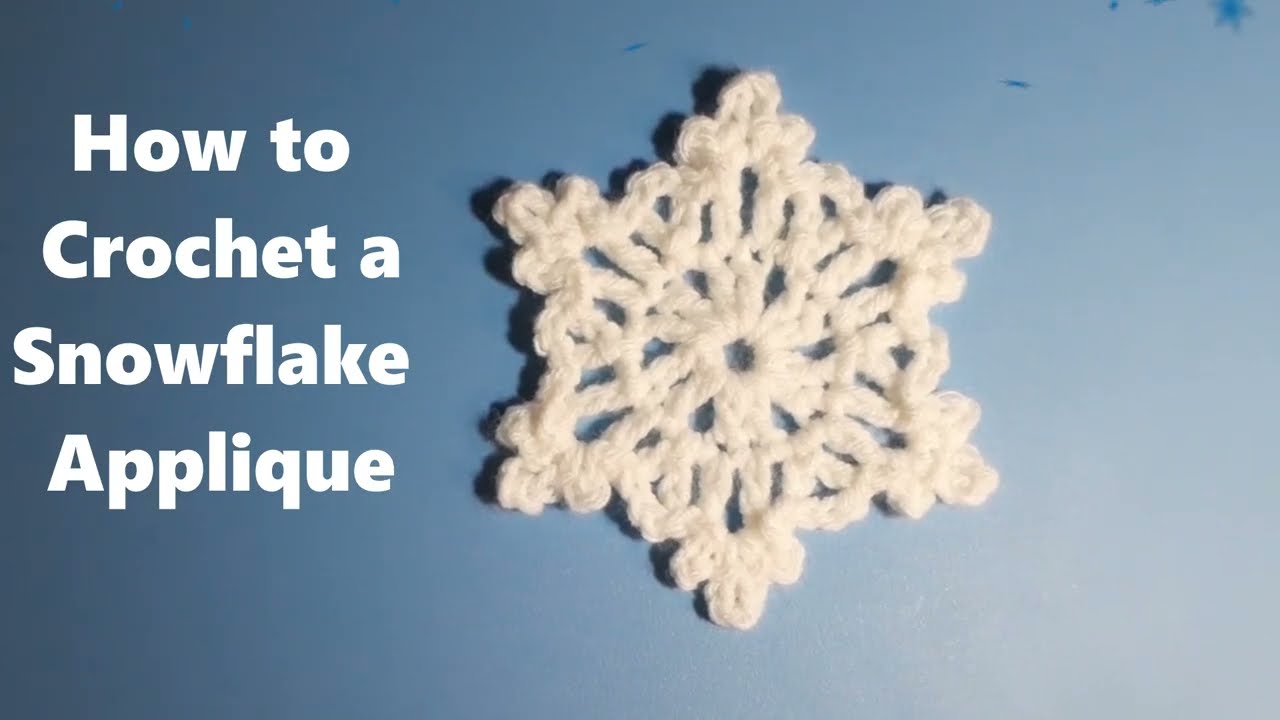Crochet Snowflake Applique Tutorial