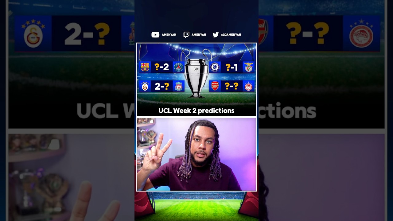 Прогнозы на вторую неделю UCL за 90 секунд!