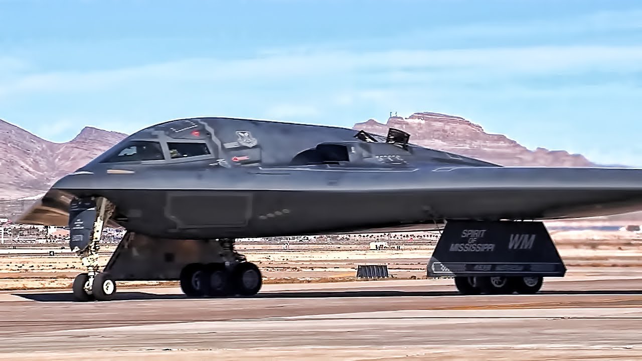 B-2 Bomber Flight Operations At Nellis AFB