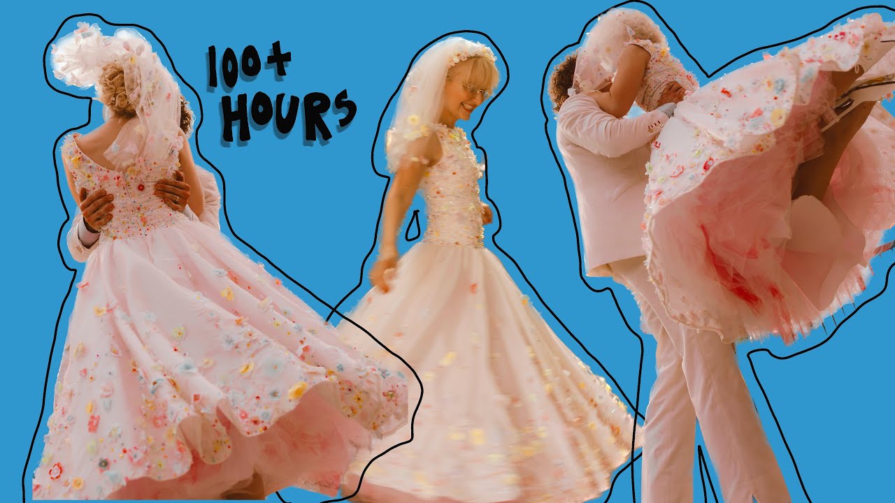 I made my own 1950s haute-couture inspired wedding dress! here's how!