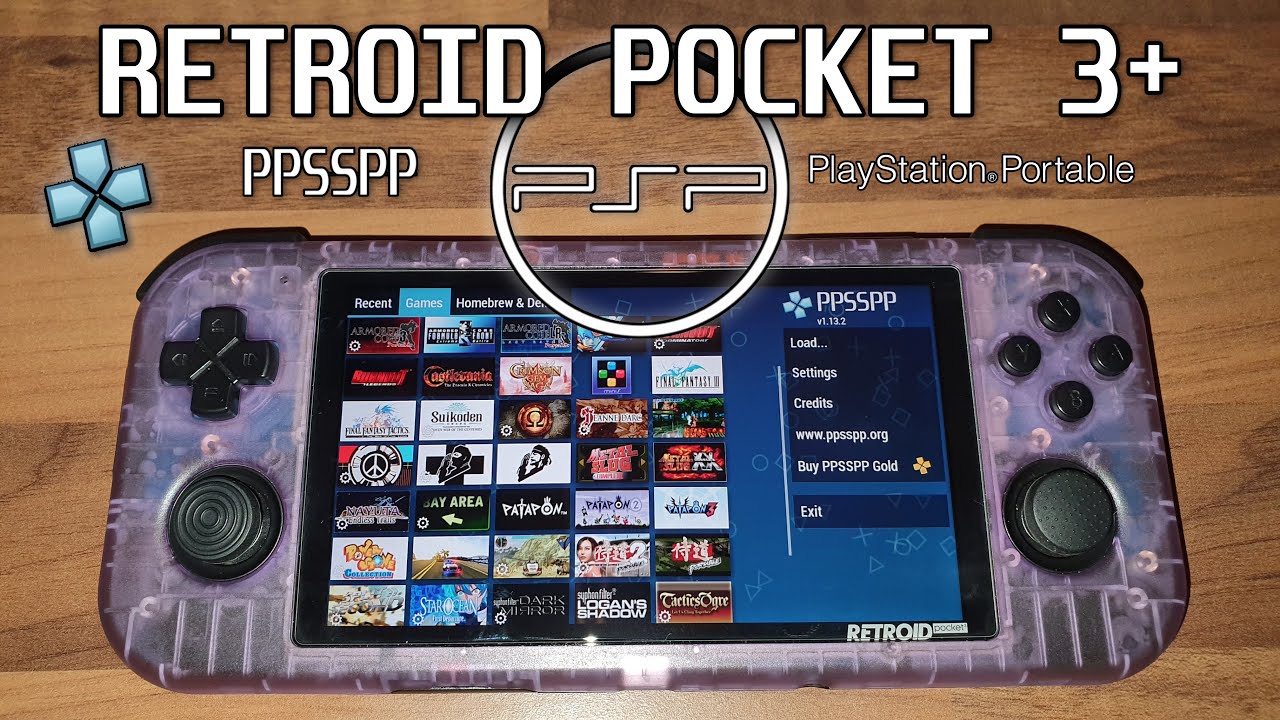 Retroid Pocket 3+ PSP (PlayStation Portable) Showcase & Settings - PPSSPP
