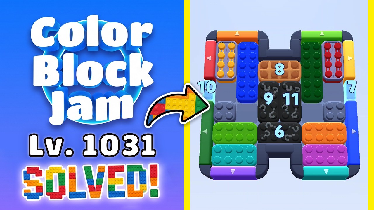 Color Block Jam Level 1030 (1031) | Every Puzzle Solved! 🎯