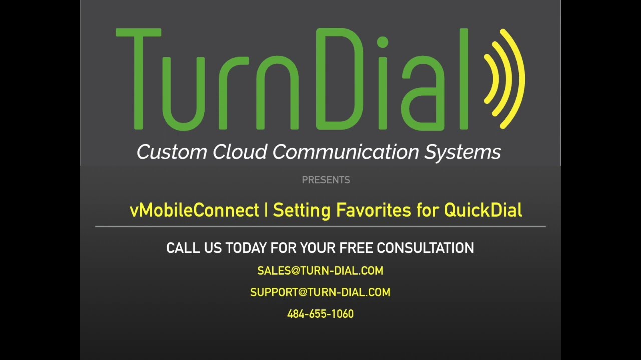 vMobileConnect | Setting Favorites for QuickDial