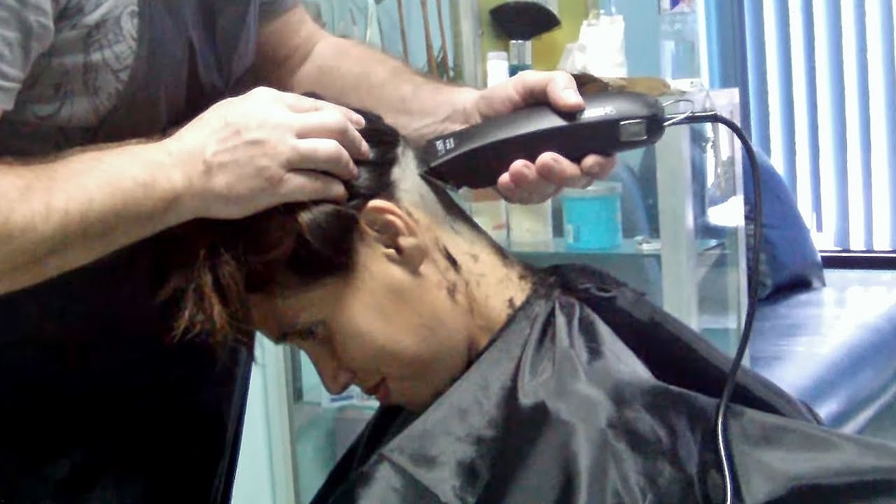 Girl's forced undershaved short bobcut FULL VIDEO✂️