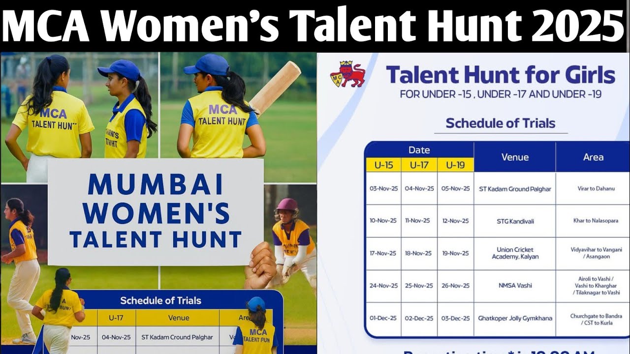 Women's Talent Hunt Cricket Trials 2025 ll Mumbai Cricket Association Talent Hunt 2025