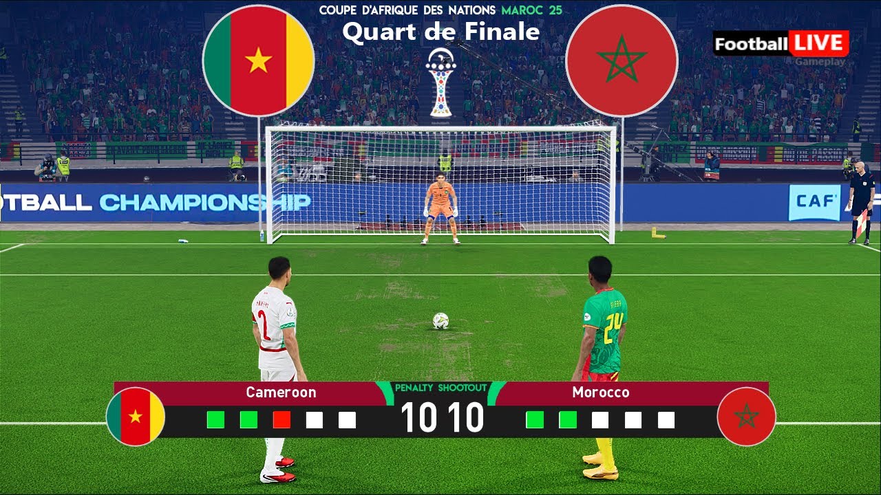 CAMEROUN vs MAROC - Penalty Shootout | Coupe d'Afrique des Nations 2025 | eFootball PES