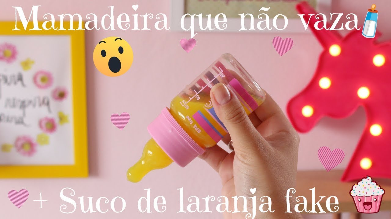 Tutorial: Mamadeira que não vaza + suco de laranja para bebê reborn.